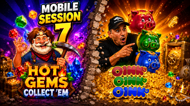 HardRockBet 🎰 Games Played: Hot Gems Collect ’Em  Oink Oink Oink Mobile Session 7 🎰