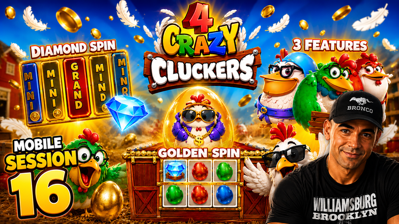 HARDROCKBET 4 Crazy Cluckers | Mobile Session 16 BACK AGAIN ! 👀
