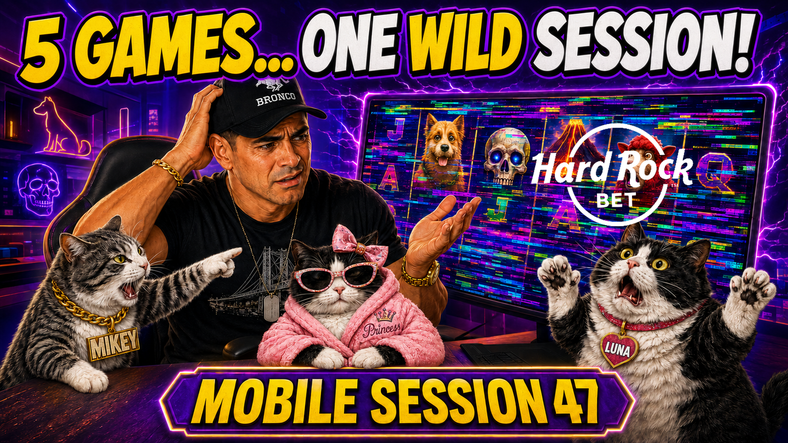 Hard Rock Bet Florida Slots | Mobile Session 47 | Five Games and Crazy Comebacks!