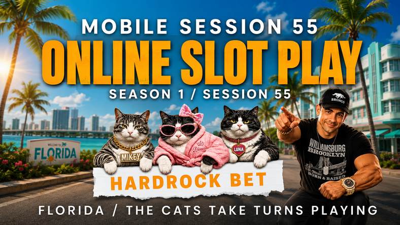 Hard Rock Bet Florida Slots | Mobile Session 55 | Seven Games, Seven Chances!