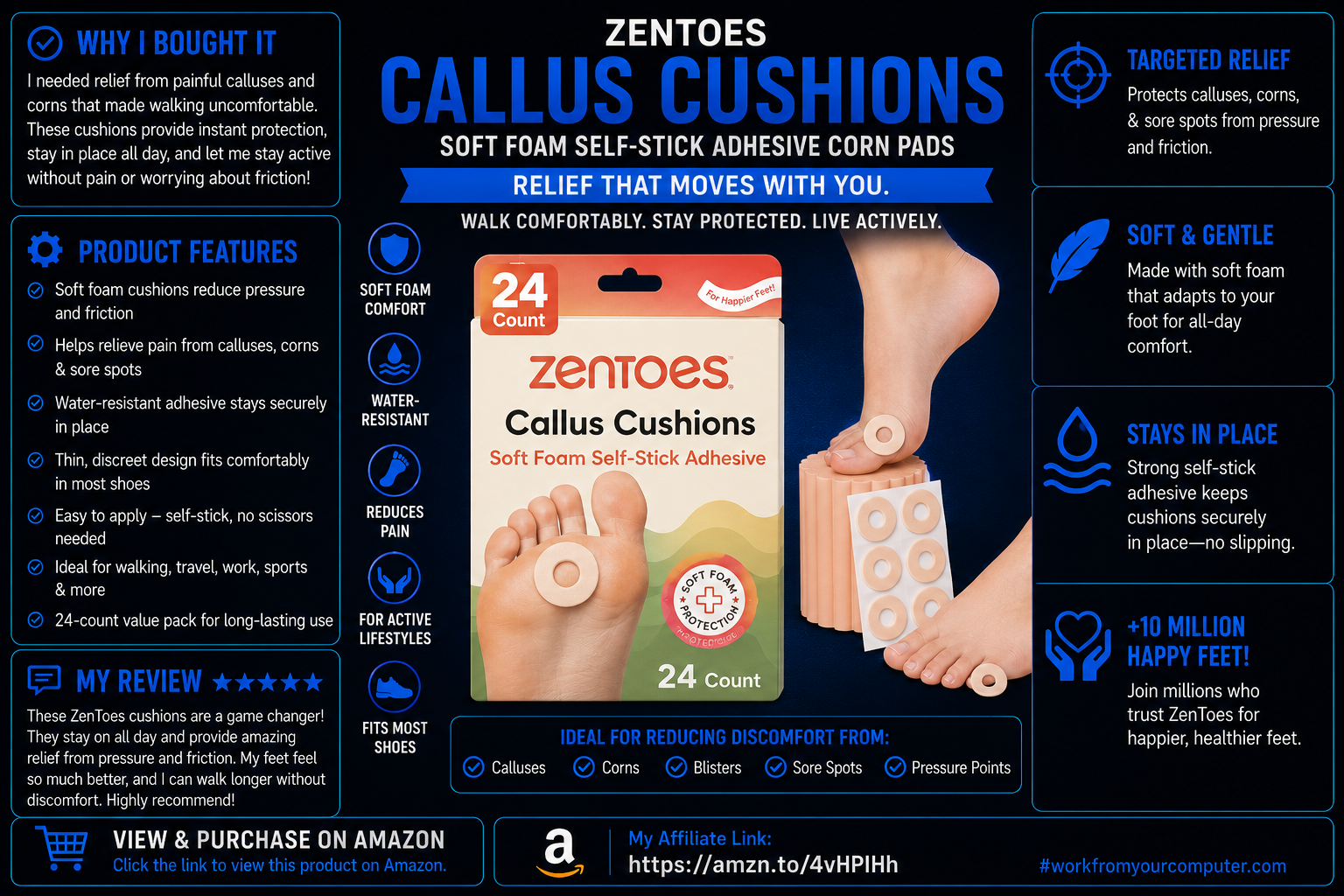 ZenToes Callus Cushions