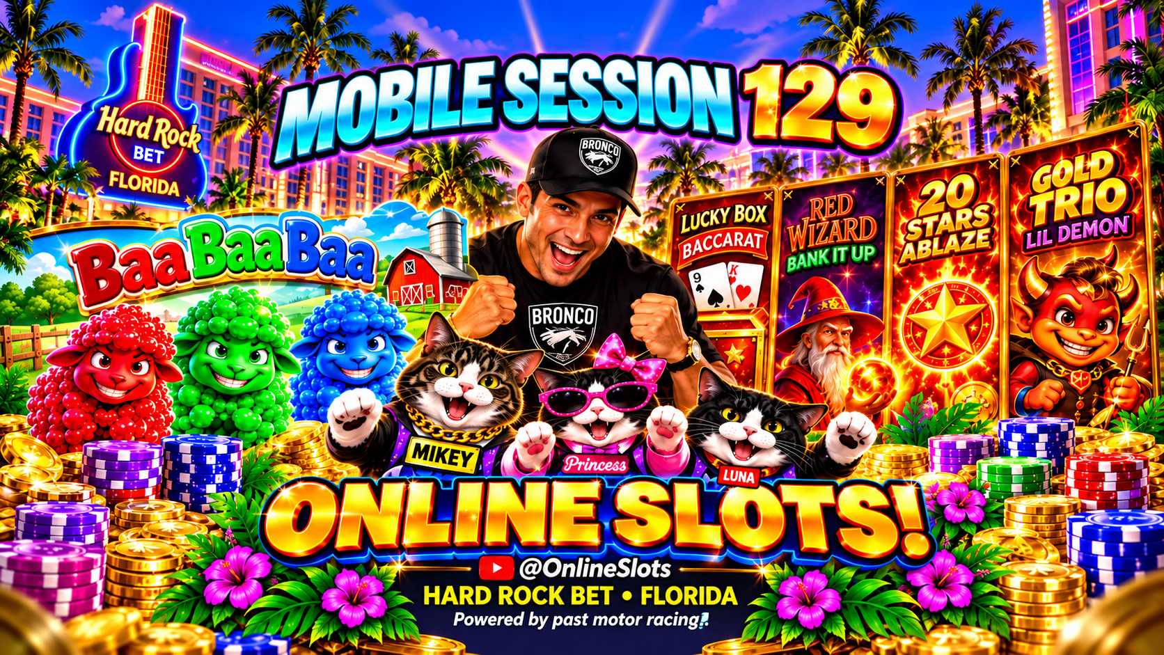  🎰 Online Slots: BAA BAA BAA 12.7× Bonus & 20 Stars Ablaze 13.2× Win! 🐑🔥 Hard Rock Bet Florida | 129