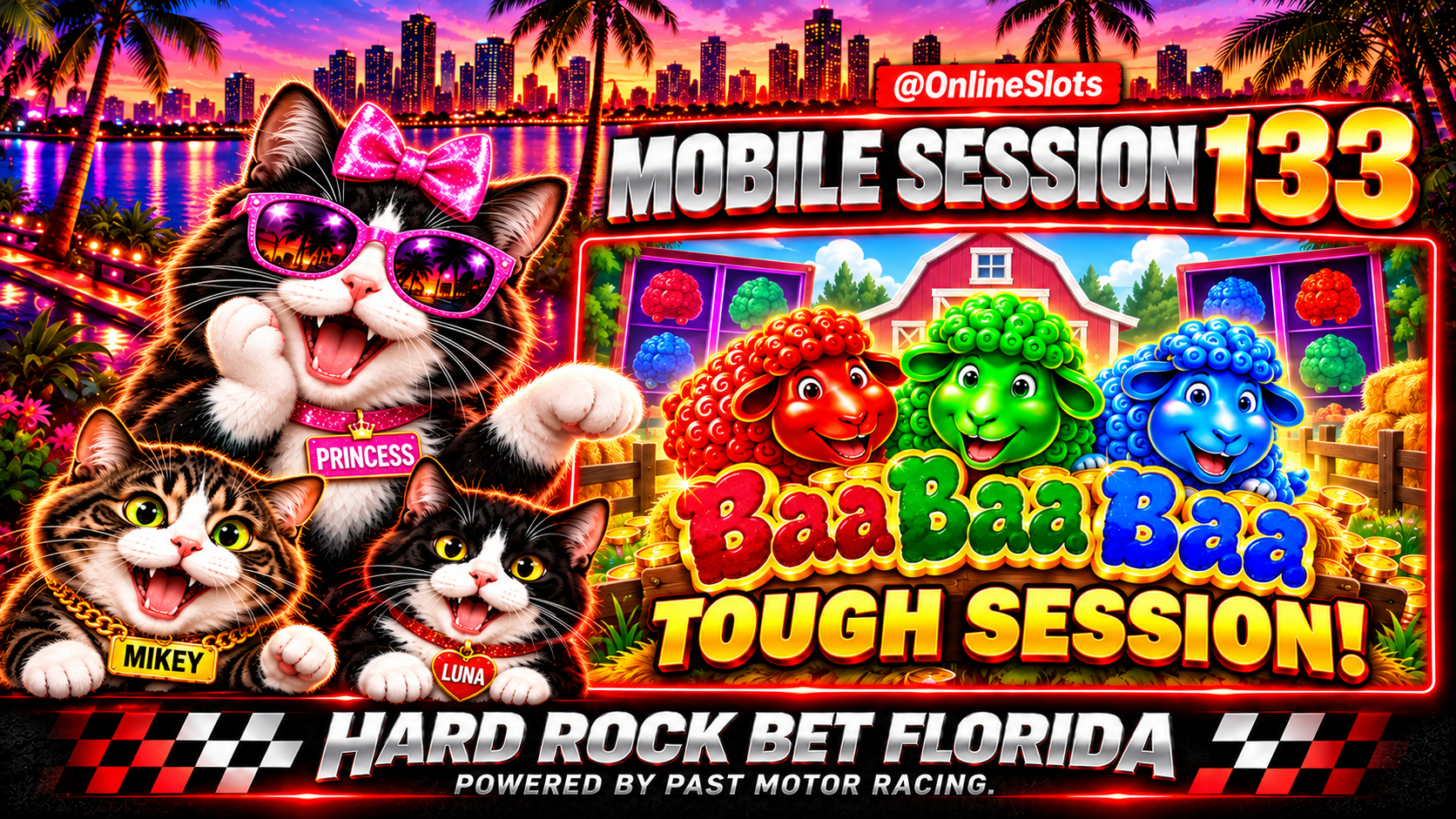 Baa Baa Baa! A Tough Run on the Reels | Hard Rock Bet Florida | Mobile Session 133