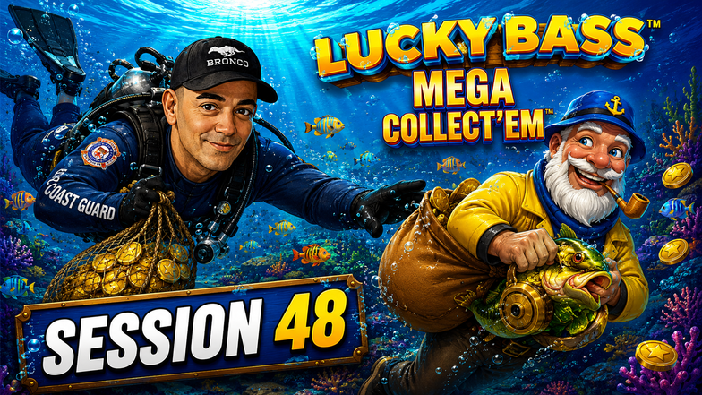 Session 48 - Hard Rock Bet 🎣 Lucky Bass Mega Collect’Em BIG BASS HITS or TOTAL BUST?! 🐟🔥 Session 48