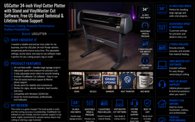 USCutter 34-inch Vinyl Cutter Plotter