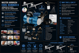 Master Airbrush Cool Runner II Airbrush Kit