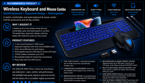 Wireless Keyboard and Mouse Backlit