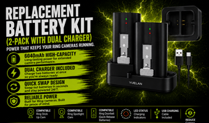 Replacement Battery Kit (2-Pack with Dual Charger)